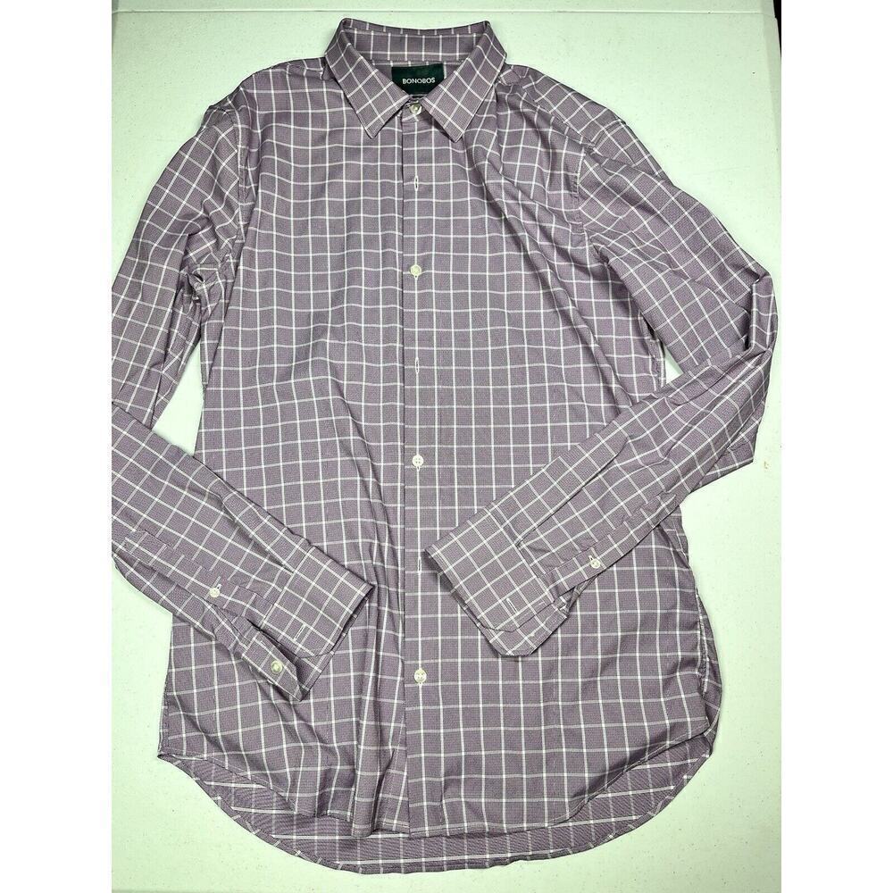 Bonobos Mens Button Down Stretch Nylon Casual Dress Shirt Size L Long
